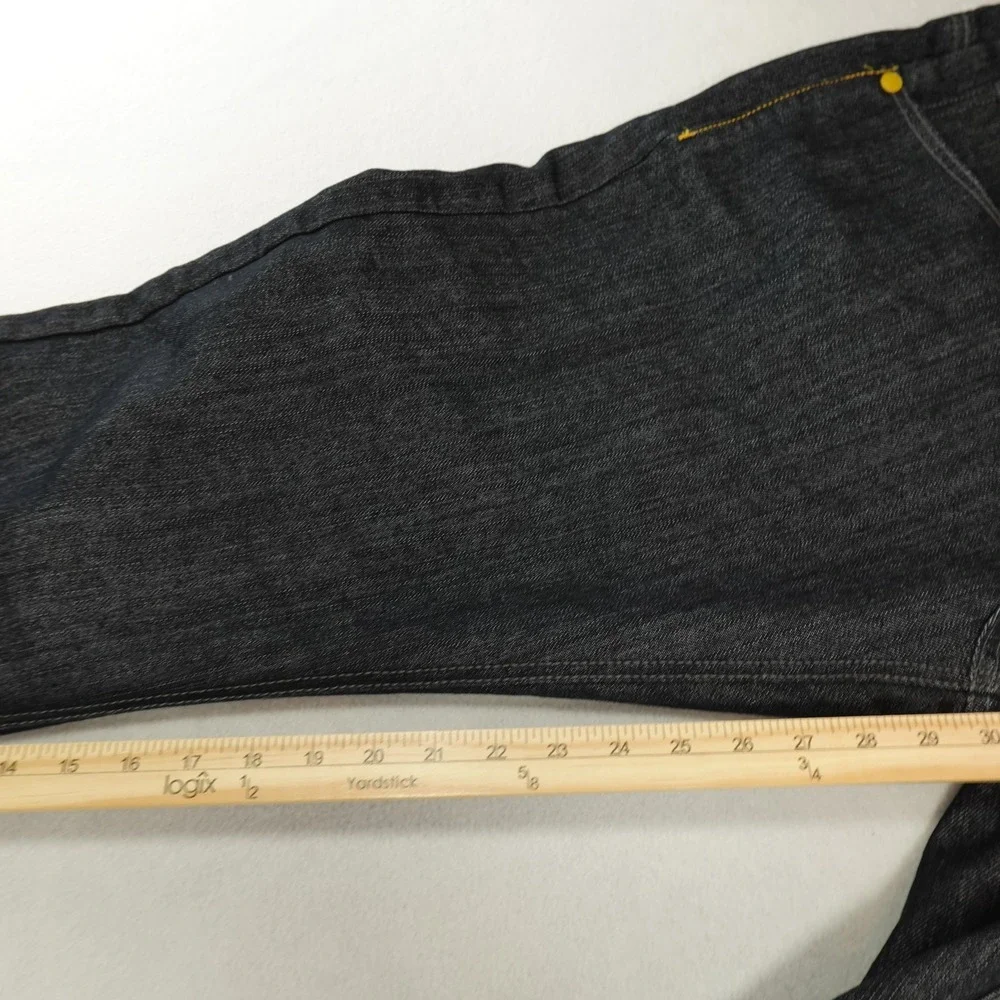 Raw Blue Jeans Mens 38x32 Act 37x30 Black Wide‎ Leg Denim Yellow Belt Grunge